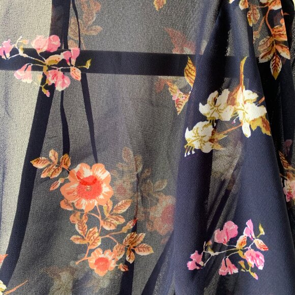 πΈ Boho Sheer Floral Maxi Dress Wrapβ Ethereal Elegance! πΈ - Picture 3 of 4